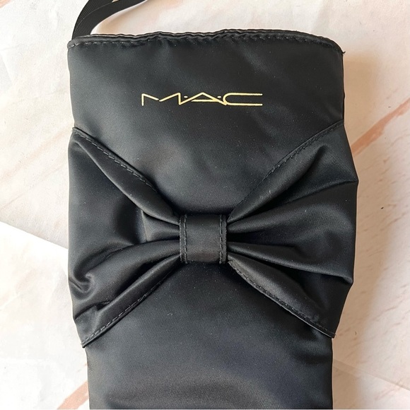 MAC Cosmetics Black Satin Bow Christmas Stocking - Picture 3 of 5